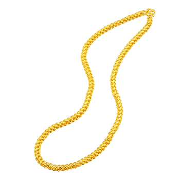 菜百首饰 黄金项链 足金男士大气扁泰国项链 计价 约32.80克 约48厘米